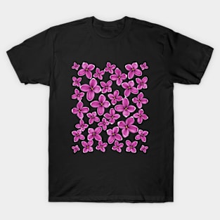 Purple Flowers Pattern T-Shirt